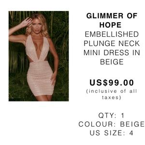 Glimmer of Hope Oh Polly mini dress